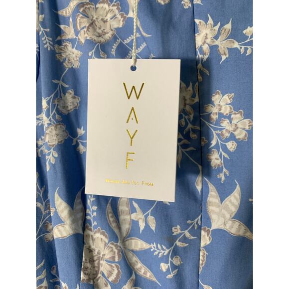 Wayf Blue Floral Mini Dress - Picture 3 of 3